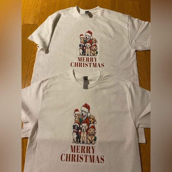 Brand new, custom, unisex Holiday Dog t-shirt - Picture 3 of 4